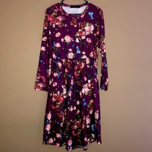 ZESICA long sleeve, T-shirt dress